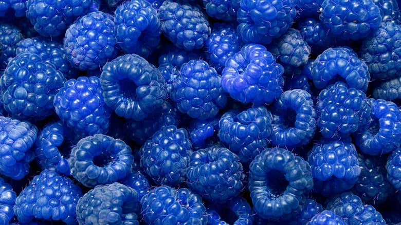 Blue raspberries are red