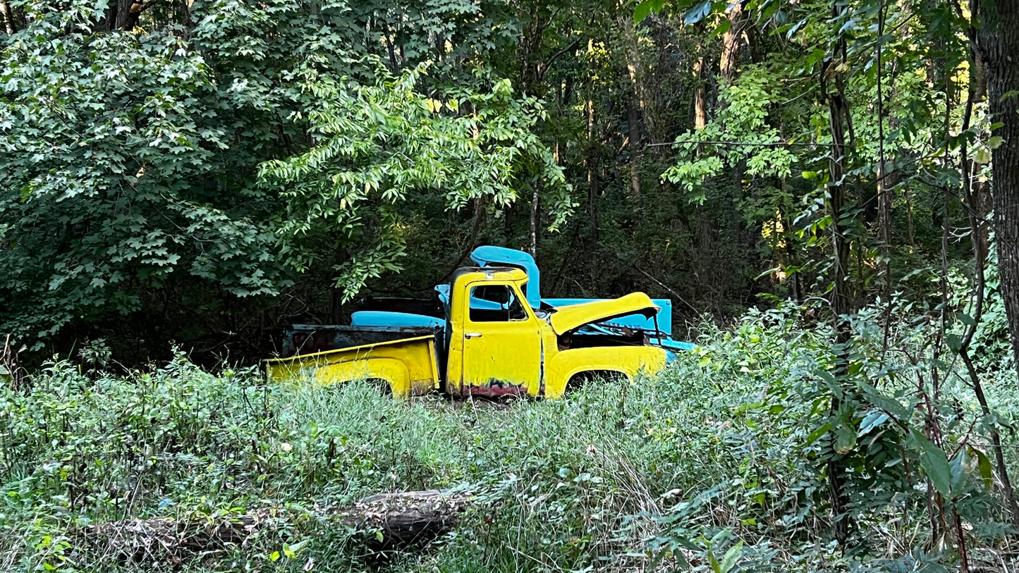 Two Used Old Decaying Trucks