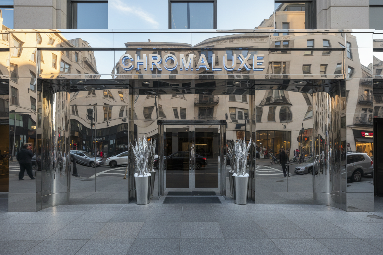 Chrome Polished Shiny Storefront