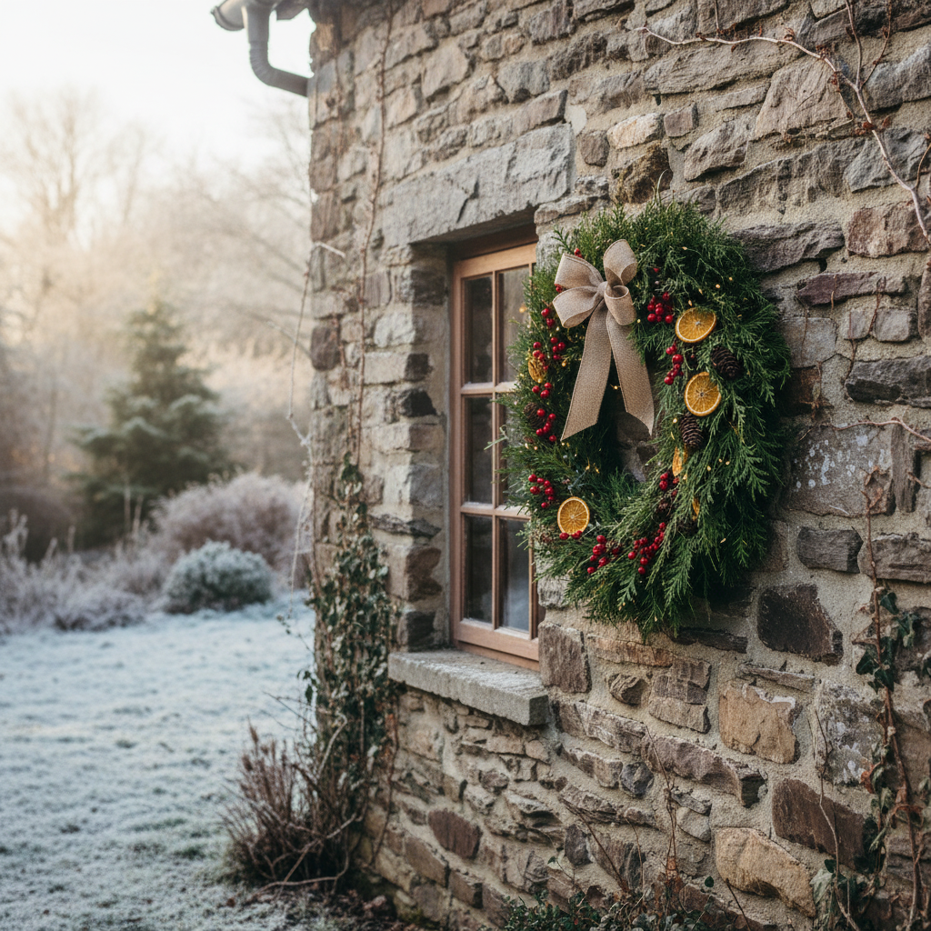 হাতে তৈরি ক্রিসমাস পুষ্পস্তবক