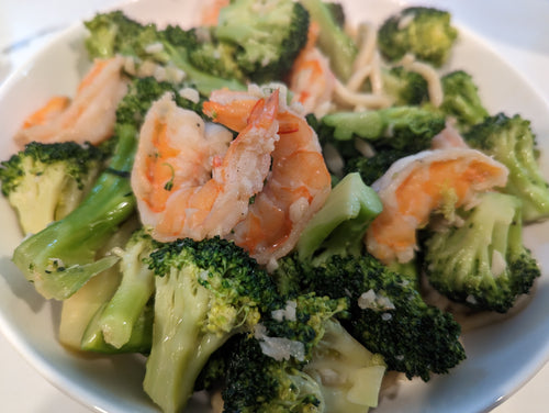 Garlic Shrimp & Broccoli Noodles - A Better Looking Shop